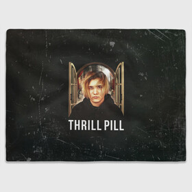 Плед 3D с принтом THRILL PILL - Грустная Песня в Новосибирске, 100% полиэстер | закругленные углы, все края обработаны. Ткань не мнется и не растягивается | Тематика изображения на принте: fuelle | logo | music | noir | pil | pill | rap | raper | symbol | thril | thrill | tril | trill | дамб | лого | музыка | пил | пилл | рэп | рэппер | сам | символ | трил | трилл | тхрил | тхрилл | фотографии | щит