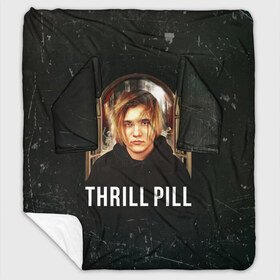 Плед с рукавами с принтом THRILL PILL - Грустная Песня в Новосибирске, 100% полиэстер | Закругленные углы, все края обработаны. Ткань не мнется и не растягивается. Размер 170*145 | fuelle | logo | music | noir | pil | pill | rap | raper | symbol | thril | thrill | tril | trill | дамб | лого | музыка | пил | пилл | рэп | рэппер | сам | символ | трил | трилл | тхрил | тхрилл | фотографии | щит