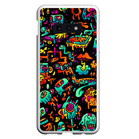 Чехол для Samsung S10E с принтом Multicolored Doodle в Новосибирске, Силикон | Область печати: задняя сторона чехла, без боковых панелей | 