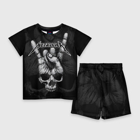 Детский костюм с шортами 3D с принтом Metallica в Новосибирске,  |  | Тематика изображения на принте: heavy metal | metal | metallica | гитара | группы | метал | металлика | музыка | рок | трэш метал | хєви метал