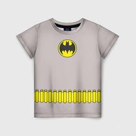 Детская футболка 3D с принтом Batman - костюм в Новосибирске, 100% гипоаллергенный полиэфир | прямой крой, круглый вырез горловины, длина до линии бедер, чуть спущенное плечо, ткань немного тянется | Тематика изображения на принте: arkham asylum | batman | batman and joker | batman and robin | detective batman | detective comics | shtatbat