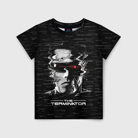 Детская футболка 3D с принтом The Terminator в Новосибирске, 100% гипоаллергенный полиэфир | прямой крой, круглый вырез горловины, длина до линии бедер, чуть спущенное плечо, ткань немного тянется | arnold | connor | john | robot | schwarzenegger | skynet | t 800 | terminator | арнольд | джон | коннор | ликвидатор | небесная | робот | сеть | скайнет | терминатор | шварценеггер