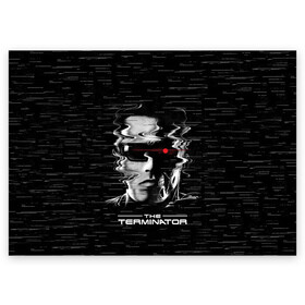 Поздравительная открытка с принтом The Terminator в Новосибирске, 100% бумага | плотность бумаги 280 г/м2, матовая, на обратной стороне линовка и место для марки
 | arnold | connor | john | robot | schwarzenegger | skynet | t 800 | terminator | арнольд | джон | коннор | ликвидатор | небесная | робот | сеть | скайнет | терминатор | шварценеггер