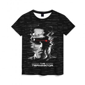 Женская футболка 3D с принтом The Terminator в Новосибирске, 100% полиэфир ( синтетическое хлопкоподобное полотно) | прямой крой, круглый вырез горловины, длина до линии бедер | arnold | connor | john | robot | schwarzenegger | skynet | t 800 | terminator | арнольд | джон | коннор | ликвидатор | небесная | робот | сеть | скайнет | терминатор | шварценеггер