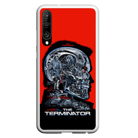 Чехол для Honor P30 с принтом The Terminator в Новосибирске, Силикон | Область печати: задняя сторона чехла, без боковых панелей | arnold | connor | john | robot | schwarzenegger | skynet | t 800 | terminator | арнольд | джон | коннор | ликвидатор | небесная | робот | сеть | скайнет | терминатор | шварценеггер