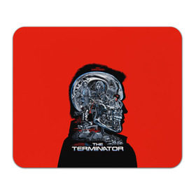 Коврик для мышки прямоугольный с принтом The Terminator в Новосибирске, натуральный каучук | размер 230 х 185 мм; запечатка лицевой стороны | arnold | connor | john | robot | schwarzenegger | skynet | t 800 | terminator | арнольд | джон | коннор | ликвидатор | небесная | робот | сеть | скайнет | терминатор | шварценеггер