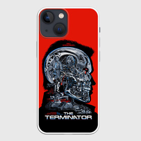 Чехол для iPhone 13 mini с принтом The Terminator в Новосибирске,  |  | arnold | connor | john | robot | schwarzenegger | skynet | t 800 | terminator | арнольд | джон | коннор | ликвидатор | небесная | робот | сеть | скайнет | терминатор | шварценеггер