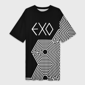 Платье-футболка 3D с принтом EXO в Новосибирске,  |  | d.o | exo | exo cbx | exo k | exo m | exo sc | k pop | kpop | mama | бэкхён | ехо | к поп | кпоп | крис | кхаи | лухан | лэй | пэкхён | сехун | сиумин | сухо | тао | чханёль | чхен | эхо