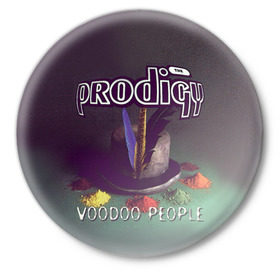 Значок с принтом The Prodigy в Новосибирске,  металл | круглая форма, металлическая застежка в виде булавки | people | prodigy | the prodigy | voodoo people | продиджи