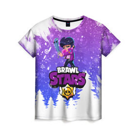 Женская футболка 3D с принтом Новогодний Brawl Stars Bibi #3 в Новосибирске, 100% полиэфир ( синтетическое хлопкоподобное полотно) | прямой крой, круглый вырез горловины, длина до линии бедер | 2020 | bibi | brawl | brawl stars | christmas | new year | stars | биби | бравл старс | брол старс | новогодний | новый год | рождество