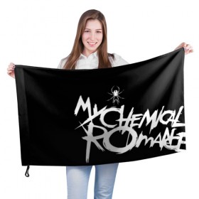 Флаг 3D с принтом My Chemical Romance в Новосибирске, 100% полиэстер | плотность ткани — 95 г/м2, размер — 67 х 109 см. Принт наносится с одной стороны | gerard way | mcr | my chemical romance | альтернативный | группа | джерард уэй | май кемикал романс | мкр | мой химический роман | мхр | мцр | панк | поп | поппанк | рок | рэй торо
