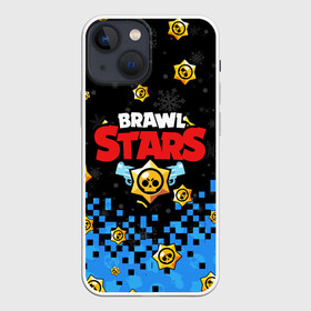 Чехол для iPhone 13 mini с принтом НОВОГОДНИЙ BRAWL STARS в Новосибирске,  |  | 8 bit | 8 бит. | 8bit | brawl stars | brawl stars новогодний | colt | crow | leon | penny | poco | shelly | spike | wanted | брав | бравл старс | звезды | леон | новый год | старс