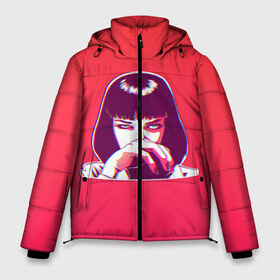 Мужская зимняя куртка 3D с принтом MIA GLITCH Gradient в Новосибирске, верх — 100% полиэстер; подкладка — 100% полиэстер; утеплитель — 100% полиэстер | длина ниже бедра, свободный силуэт Оверсайз. Есть воротник-стойка, отстегивающийся капюшон и ветрозащитная планка. 

Боковые карманы с листочкой на кнопках и внутренний карман на молнии. | Тематика изображения на принте: pulp | pulp fiction | quentin tarantino | tarantino | квентин тарантино | кино | криминальное чтиво | тарантино | тарентино | торентино | торрентино | фильм | чтиво
