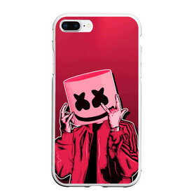 Чехол для iPhone 7Plus/8 Plus матовый с принтом Marshmello Rock в Новосибирске, Силикон | Область печати: задняя сторона чехла, без боковых панелей | dj | fortnitemarshmello | marshmello | music | rock | диджей | зефир | знаменитость | маршмэллоу | музыка | музыкант