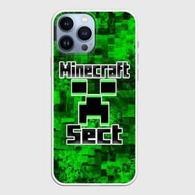 Чехол для iPhone 13 Pro Max с принтом Minecraft в Новосибирске,  |  | game | minecraft | mojang ab | sect | игра | инди | майнкрафт | майнкрафт секта | секта