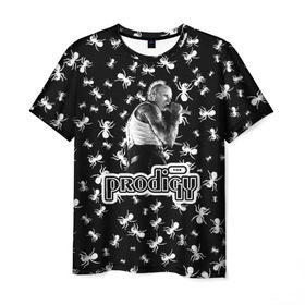 Мужская футболка 3D с принтом The Prodigy в Новосибирске, 100% полиэфир | прямой крой, круглый вырез горловины, длина до линии бедер | Тематика изображения на принте: flint | keith | keith charles flint | prodigy | the prodigy | кит | кит чарльз флинт | продиджи | флинт