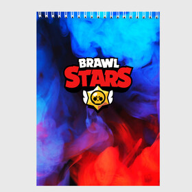 Скетчбук с принтом BRAWL STARS SMOKE в Новосибирске, 100% бумага
 | 48 листов, плотность листов — 100 г/м2, плотность картонной обложки — 250 г/м2. Листы скреплены сверху удобной пружинной спиралью | Тематика изображения на принте: android | brawl stars | crow | games | leon | mobile game | stars | бравл старс | ворон | игры | леон | мобильные игры