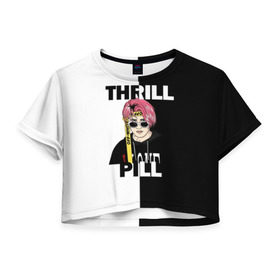 Женская футболка Cropp-top с принтом Thrill pill в Новосибирске, 100% полиэстер | круглая горловина, длина футболки до линии талии, рукава с отворотами | pill | thrill | thrill pill | пилл | тимур самедов | трилл | трилл пилл