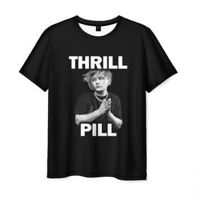 Мужская футболка 3D с принтом Thrill pill в Новосибирске, 100% полиэфир | прямой крой, круглый вырез горловины, длина до линии бедер | Тематика изображения на принте: pill | thrill | thrill pill | пилл | тимур самедов | трилл | трилл пилл