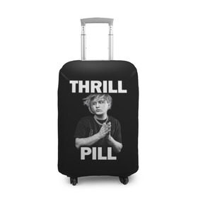 Чехол для чемодана 3D с принтом Thrill pill в Новосибирске, 86% полиэфир, 14% спандекс | двустороннее нанесение принта, прорези для ручек и колес | pill | thrill | thrill pill | пилл | тимур самедов | трилл | трилл пилл