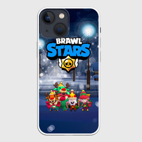 Чехол для iPhone 13 mini с принтом Новогодний Brawl Stars в Новосибирске,  |  | brawl stars | brawl stars 8 bit | brawl stars crow | brawl stars crow phoenix | brawl stars l | brawl stars leon | brawl stars leon shark | brawl stars nita | brawl stars robot spike | brawl stars spike | бравл старс | бравла старс | браво с