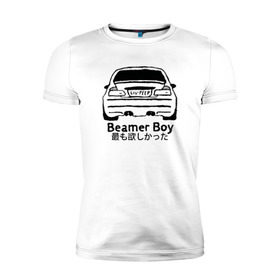 Мужская футболка премиум с принтом Beamer boy в Новосибирске, 92% хлопок, 8% лайкра | приталенный силуэт, круглый вырез ворота, длина до линии бедра, короткий рукав | beamer | beamer boy | bmw | lil | lil peep | peep | rap