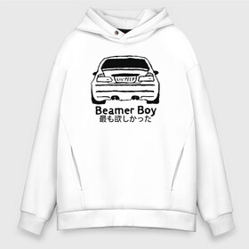 Мужское худи Oversize хлопок с принтом Beamer boy в Новосибирске, френч-терри — 70% хлопок, 30% полиэстер. Мягкий теплый начес внутри —100% хлопок | боковые карманы, эластичные манжеты и нижняя кромка, капюшон на магнитной кнопке | Тематика изображения на принте: beamer | beamer boy | bmw | lil | lil peep | peep | rap