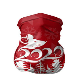 Бандана-труба 3D с принтом Символ года 2020 в Новосибирске, 100% полиэстер, ткань с особыми свойствами — Activecool | плотность 150‒180 г/м2; хорошо тянется, но сохраняет форму | christmas | claus | jingle | merry | santa | дед мороз | елка | игрушки | клаус | колокольчики | крыса | куранты | мишура | олени | праздник | рождество | салют | санта | снеговик | снежинки