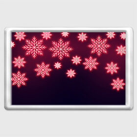 Магнит 45*70 с принтом Рождественская снежинка в Новосибирске, Пластик | Размер: 78*52 мм; Размер печати: 70*45 | 