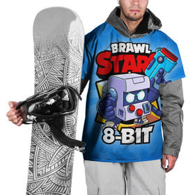 Накидка на куртку 3D с принтом BRAWL STARS 8-BIT в Новосибирске, 100% полиэстер |  | 8 bit | 8 бит | brawl stars | brawl stars 8 bit | brawler | бравл старз | бравлер