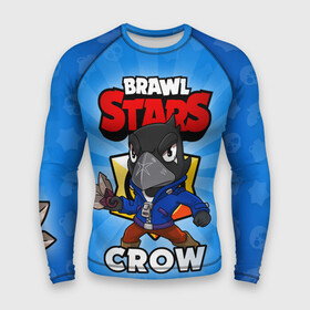Мужской рашгард 3D с принтом BRAWL STARS CROW в Новосибирске,  |  | brawl stars | brawl stars crow | brawler | crow | бравл старз | бравлер | ворон