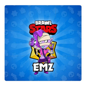 Магнитный плакат 3Х3 с принтом BRAWL STARS EMZ в Новосибирске, Полимерный материал с магнитным слоем | 9 деталей размером 9*9 см | Тематика изображения на принте: brawl stars | brawl stars emz | brawler | emz | бравл старз | бравлер | эмз