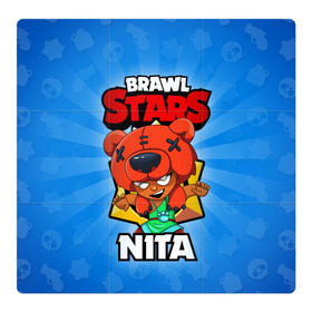 Магнитный плакат 3Х3 с принтом BRAWL STARS NITA в Новосибирске, Полимерный материал с магнитным слоем | 9 деталей размером 9*9 см | brawl stars | brawl stars nita | brawler | nita | бравл старз | бравлер | нита