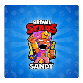 Магнитный плакат 3Х3 с принтом BRAWL STARS SANDY в Новосибирске, Полимерный материал с магнитным слоем | 9 деталей размером 9*9 см | brawl stars | brawl stars sandy | brawler | sandy | бравл старз | бравлер | сэнди