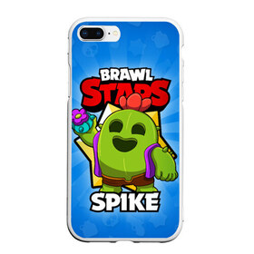 Чехол для iPhone 7Plus/8 Plus матовый с принтом BRAWL STARS SPIKE в Новосибирске, Силикон | Область печати: задняя сторона чехла, без боковых панелей | brawl stars | brawl stars spike | brawler | spike | бравл старз | бравлер | спайк