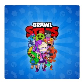 Магнитный плакат 3Х3 с принтом BRAWL STARS в Новосибирске, Полимерный материал с магнитным слоем | 9 деталей размером 9*9 см | Тематика изображения на принте: 8 bit | 8 бит | brawl stars | brawler | crow | emz | leon | nita | sandy | spike | бравл старз | бравлер | ворон | леон | нита | спайк | сэнди | эмз