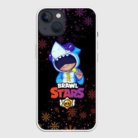 Чехол для iPhone 13 с принтом Новогодний Brawl Stars LEON в Новосибирске,  |  | brawl | brawl stars | crow | leon | stars | бравл | бравл старс | браво старс | игра | компьютерная | кров | леон | новогодний | новый год | онлайн | с новым годом | снежинки | старс