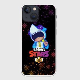 Чехол для iPhone 13 mini с принтом Новогодний Brawl Stars LEON в Новосибирске,  |  | brawl | brawl stars | crow | leon | stars | бравл | бравл старс | браво старс | игра | компьютерная | кров | леон | новогодний | новый год | онлайн | с новым годом | снежинки | старс