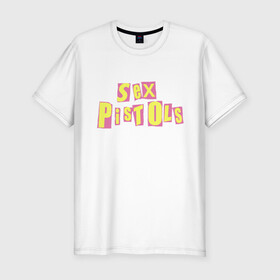 Мужская футболка хлопок Slim с принтом Sex Pistols в Новосибирске, 92% хлопок, 8% лайкра | приталенный силуэт, круглый вырез ворота, длина до линии бедра, короткий рукав | punk | rock