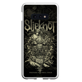 Чехол для Samsung S10E с принтом Slipknot в Новосибирске, Силикон | Область печати: задняя сторона чехла, без боковых панелей | Тематика изображения на принте: slipknot | we are not your kind | альтернативный метал | грув метал | метал | музыка | ню метал | слипнот