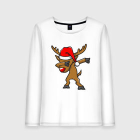 Женский лонгслив хлопок с принтом Dab Deer в Новосибирске, 100% хлопок |  | 2020 | christmas | dab | deer | new year | santa claus | борода | даб | дед | дед мороз | дедушка | ёлка | зима | мороз | новый год | олень | праздник | рождество | санта клаус | снег