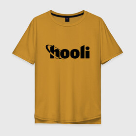 Мужская футболка хлопок Oversize с принтом Силиконовая долина Hooli в Новосибирске, 100% хлопок | свободный крой, круглый ворот, “спинка” длиннее передней части | hbo | hooli | silicon valley | кремниевая долина | сериал | силиконовая долина
