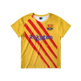 Детская футболка 3D с принтом Messi 4-th kit 19-20 в Новосибирске, 100% гипоаллергенный полиэфир | прямой крой, круглый вырез горловины, длина до линии бедер, чуть спущенное плечо, ткань немного тянется | barcelona | champions | laliga | league | messi | spain | барселона | испания | лига | месси | чемпионов