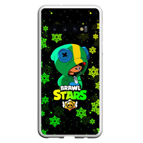 Чехол для Samsung Galaxy S10 с принтом Новогодний Brawl Stars LEON в Новосибирске, Силикон | Область печати: задняя сторона чехла, без боковых панелей | Тематика изображения на принте: brawl | brawl stars | crow | leon | stars | бравл | бравл старс | браво старс | игра | компьютерная | кров | леон | новогодний | новый год | онлайн | с новым годом | снежинки | старс