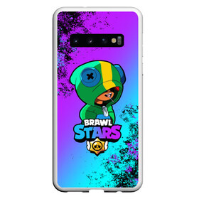 Чехол для Samsung Galaxy S10 с принтом Новогодний Brawl Stars LEON в Новосибирске, Силикон | Область печати: задняя сторона чехла, без боковых панелей | brawl | brawl stars | crow | leon | stars | бравл | бравл старс | браво старс | игра | компьютерная | кров | леон | новогодний | новый год | онлайн | с новым годом | снежинки | старс