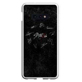 Чехол для Samsung S10E с принтом Автографы Stray Kids в Новосибирске, Силикон | Область печати: задняя сторона чехла, без боковых панелей | 3racha | i.n | jyp nation | k pop | kpop | skz | stray kids | к поп | кпоп | ли ноу | скз | страй кидс | стрэй кидс | сынмина | уджин | феликса | хана | хёнджина | чана | чанбина