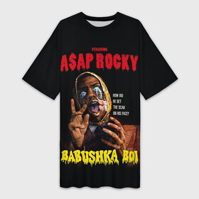Платье-футболка 3D с принтом BABUSHKA BOI в Новосибирске,  |  | aap | aap rocky | asap | asap rocky | babushka | babushka boi | babushka boy