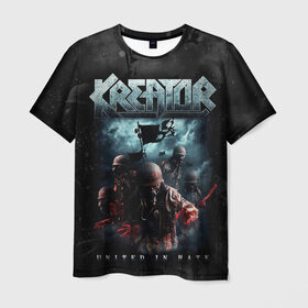 Мужская футболка 3D с принтом Kreator в Новосибирске, 100% полиэфир | прямой крой, круглый вырез горловины, длина до линии бедер | kreator | metal | готик метал | группы | дэт метала | индастриал метал | метал | музыка | рок | трэш метал