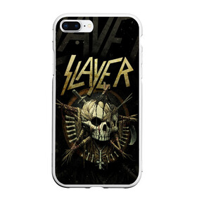 Чехол для iPhone 7Plus/8 Plus матовый с принтом Slayer в Новосибирске, Силикон | Область печати: задняя сторона чехла, без боковых панелей | metal | slayer | группы | метал | музыка | рок | трэш метал