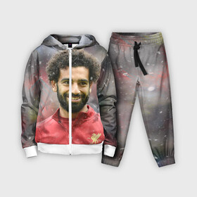 Детский костюм 3D с принтом Мохаммед Салах в Новосибирске,  |  | champions | football | liverpool | mo salah | mohamed | mohamed salah | salah | soccer | uefa | world cup | англия | ливер | ливерпуль | лига чемпионов | мохаммед | мохаммед салах | салах | футбол